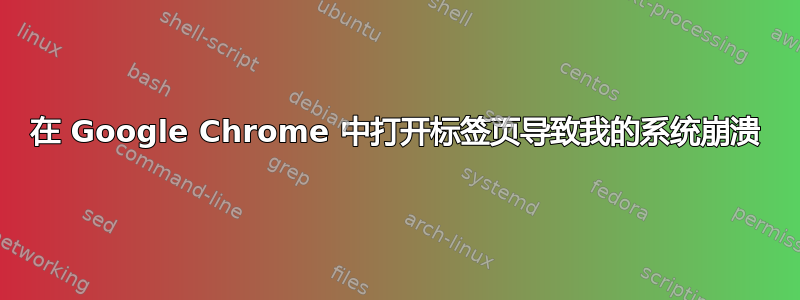 在 Google Chrome 中打开标签页导致我的系统崩溃