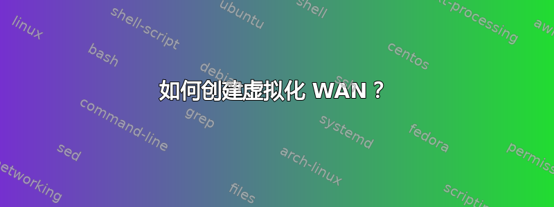 如何创建虚拟化 WAN？