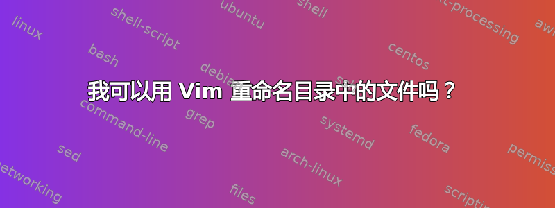 我可以用 Vim 重命名目录中的文件吗？