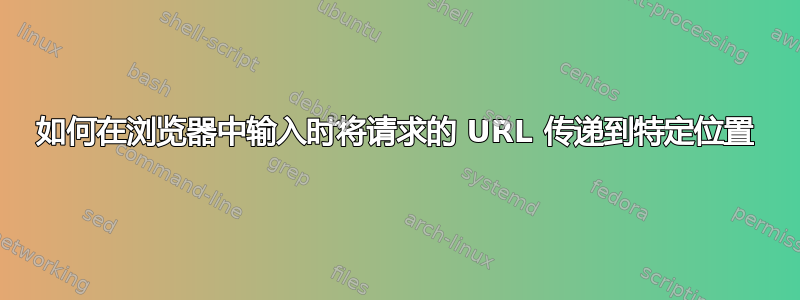 如何在浏览器中输入时将请求的 URL 传递到特定位置