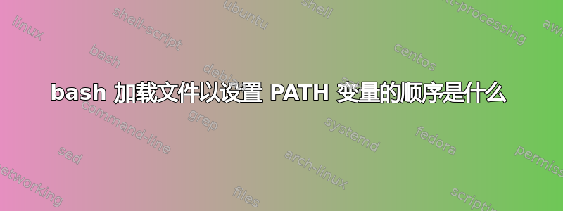 bash 加载文件以设置 PATH 变量的顺序是什么