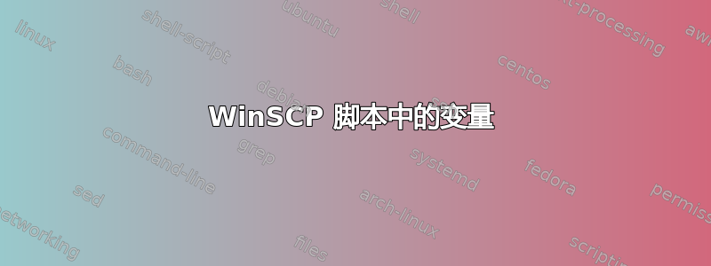 WinSCP 脚本中的变量