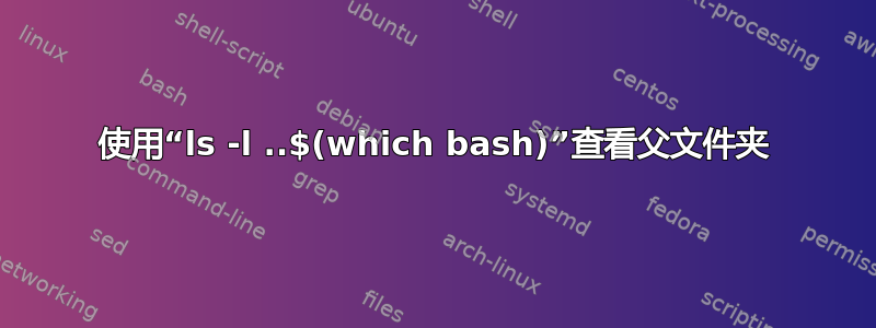 使用“ls -l ..$(which bash)”查看父文件夹