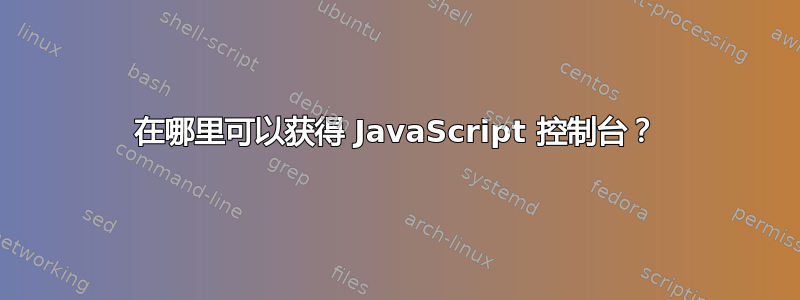 在哪里可以获得 JavaScript 控制台？