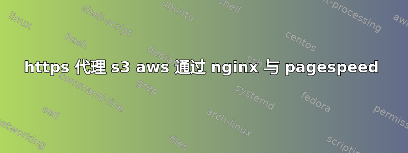 https 代理 s3 aws 通过 nginx 与 pagespeed