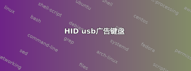 HID usb广告键盘