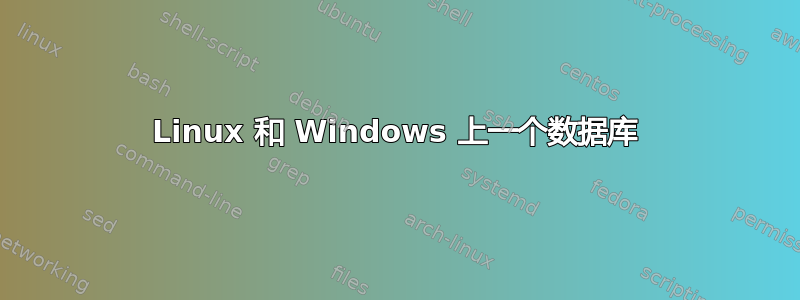 Linux 和 Windows 上一个数据库