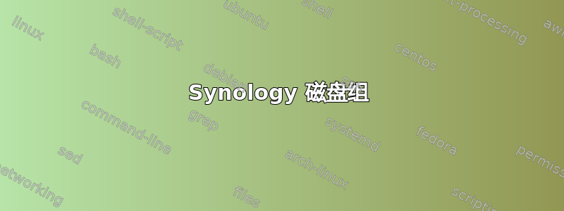 Synology 磁盘组