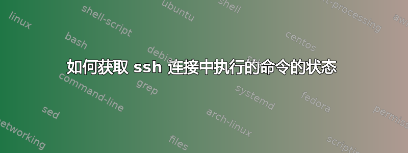 如何获取 ssh 连接中执行的命令的状态