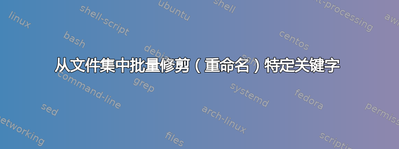 从文件集中批量修剪（重命名）特定关键字