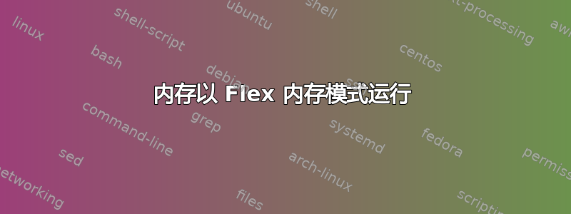 内存以 Flex 内存模式运行