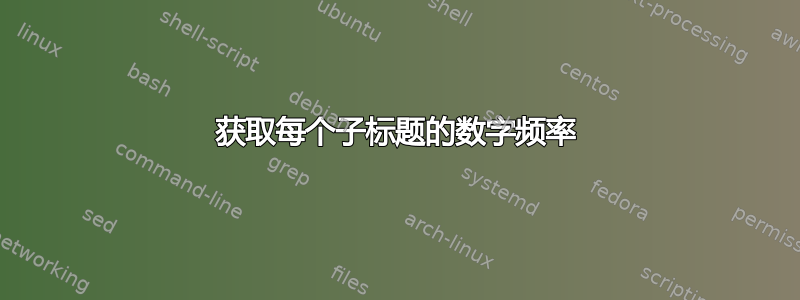 获取每个子标题的数字频率