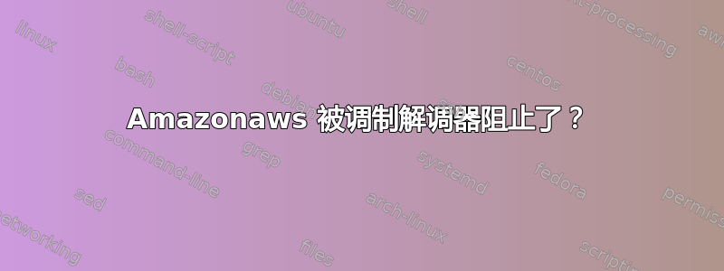 Amazonaws 被调制解调器阻止了？