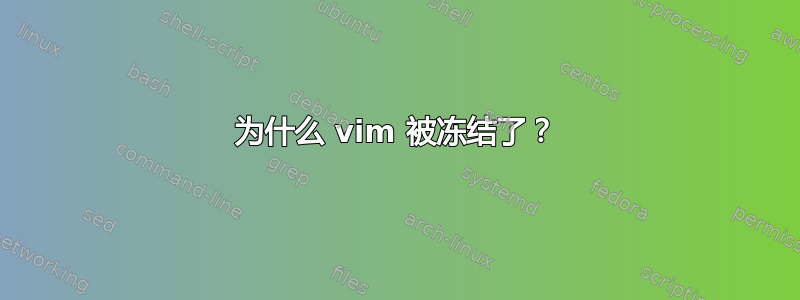 为什么 vim 被冻结了？