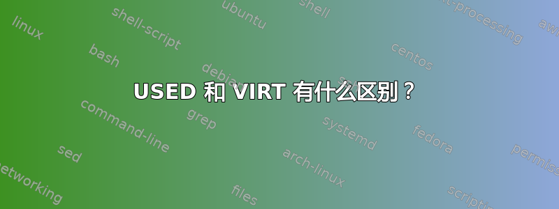 USED​​ 和 VIRT 有什么区别？