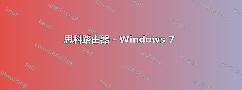 思科路由器 - Windows 7