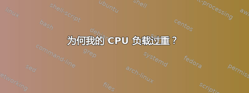 为何我的 CPU 负载过重？