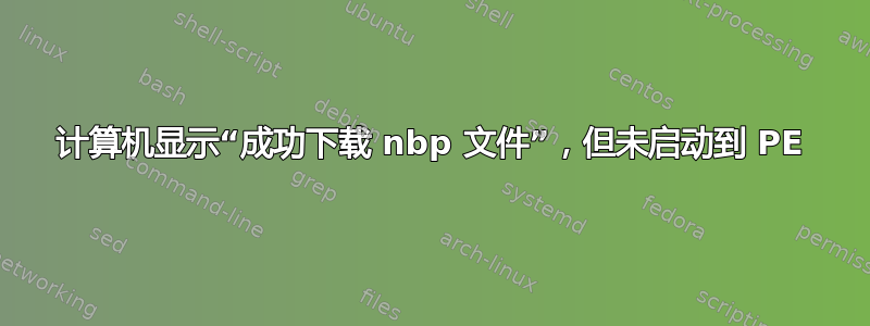 计算机显示“成功下载 nbp 文件”，但未启动到 PE