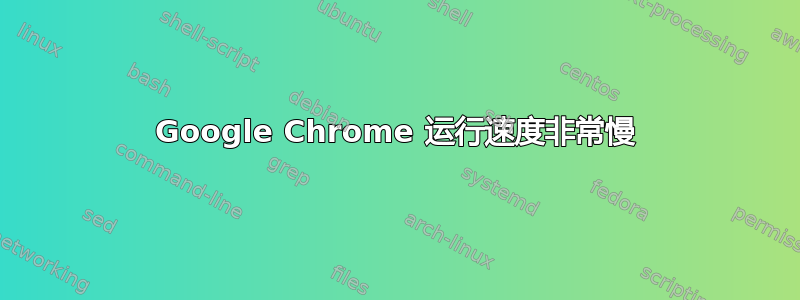 Google Chrome 运行速度非常慢