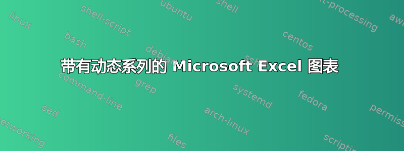 带有动态系列的 Microsoft Excel 图表