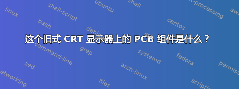 这个旧式 CRT 显示器上的 PCB 组件是什么？