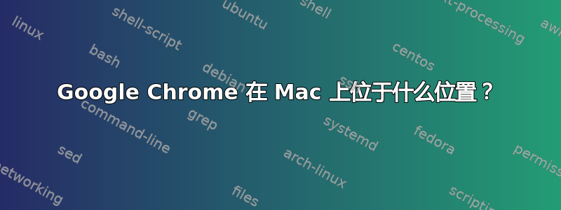 Google Chrome 在 Mac 上位于什么位置？