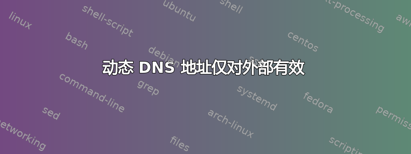 动态 DNS 地址仅对外部有效