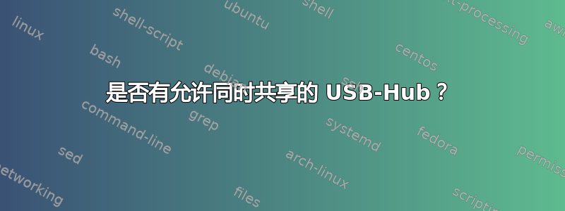 是否有允许同时共享的 USB-Hub？