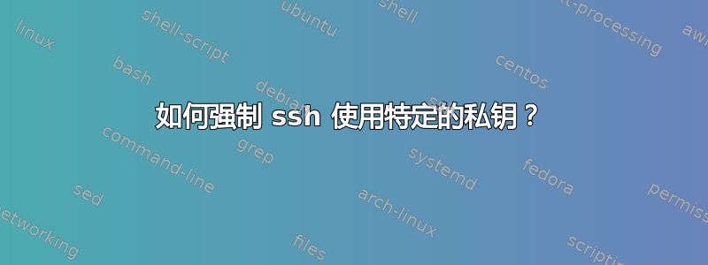 如何强制 ssh 使用特定的私钥？