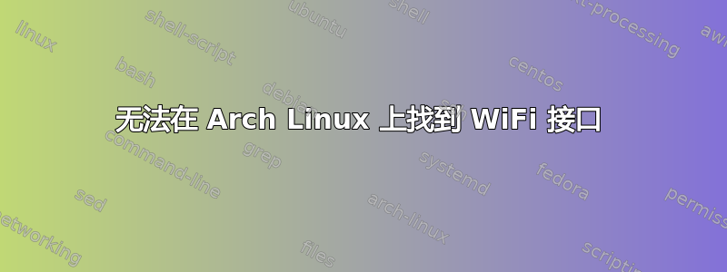 无法在 Arch Linux 上找到 WiFi 接口