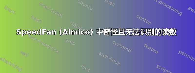 SpeedFan (Almico) 中奇怪且无法识别的读数