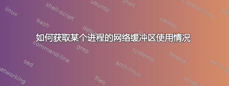 如何获取某个进程的网络缓冲区使用情况