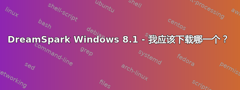 DreamSpark Windows 8.1 - 我应该下载哪一个？