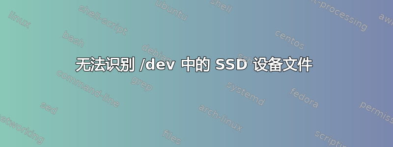 无法识别 /dev 中的 SSD 设备文件