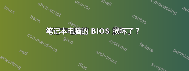 笔记本电脑的 BIOS 损坏了？