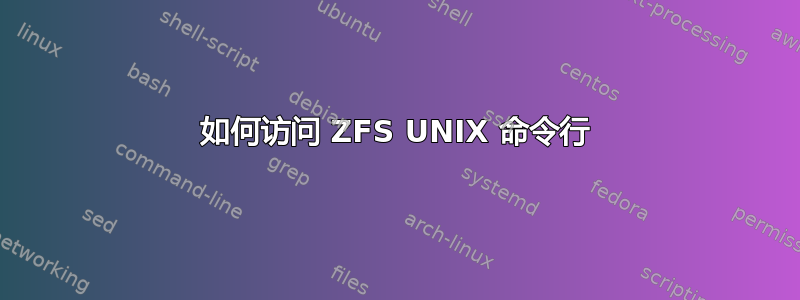 如何访问 ZFS UNIX 命令行