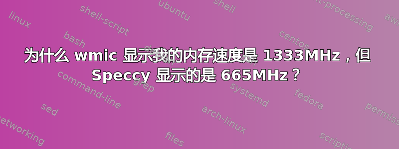 为什么 wmic 显示我的内存速度是 1333MHz，但 Speccy 显示的是 665MHz？