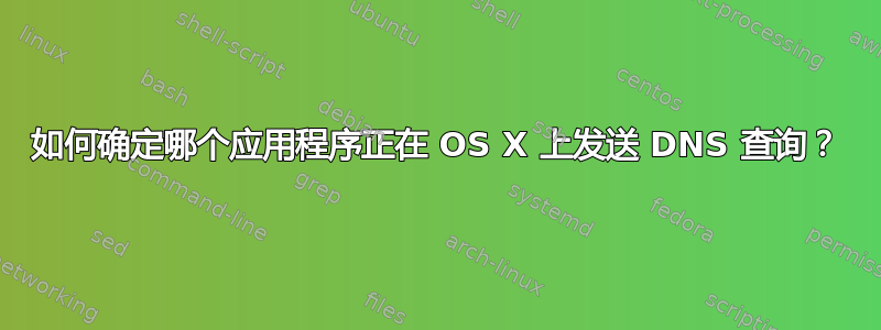 如何确定哪个应用程序正在 OS X 上发送 DNS 查询？