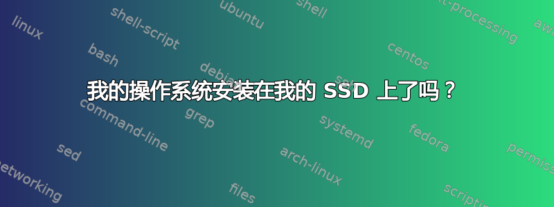 我的操作系统安装在我的 SSD 上了吗？