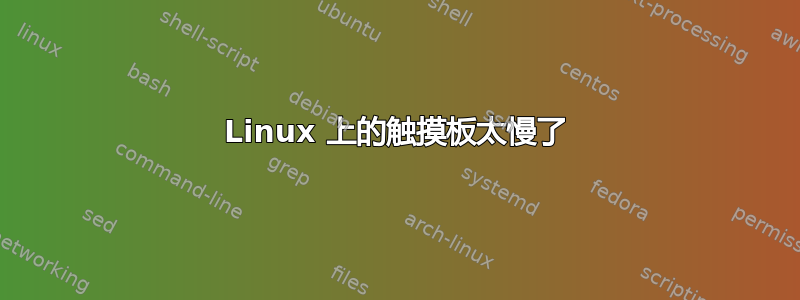 Linux 上的触摸板太慢了