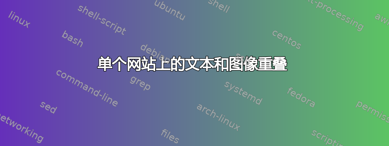 单个网站上的文本和图像重叠