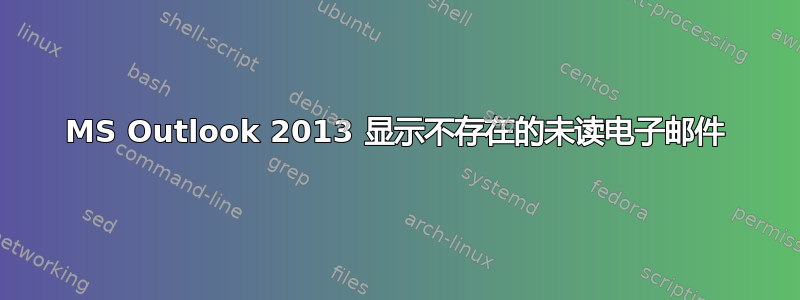 MS Outlook 2013 显示不存在的未读电子邮件