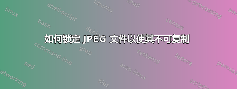 如何锁定 JPEG 文件以使其不可复制