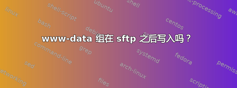 www-data 组在 sftp 之后写入吗？