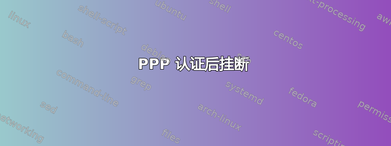 PPP 认证后挂断