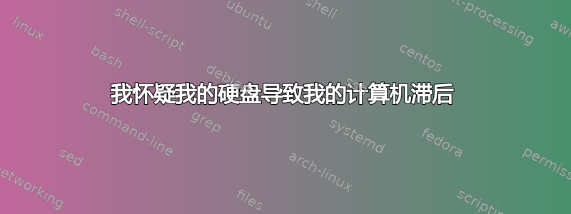 我怀疑我的硬盘导致我的计算机滞后