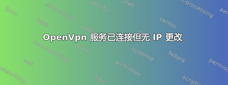 OpenVpn 服务已连接但无 IP 更改