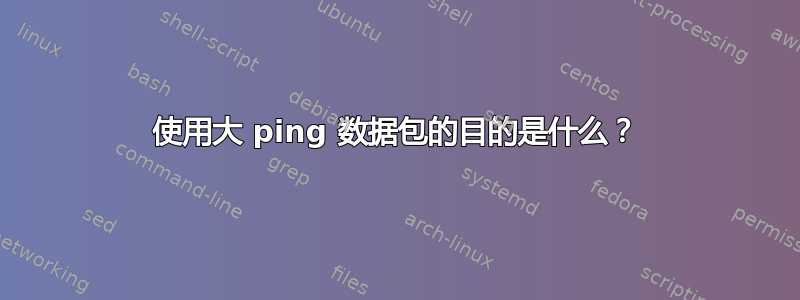 使用大 ping 数据包的目的是什么？