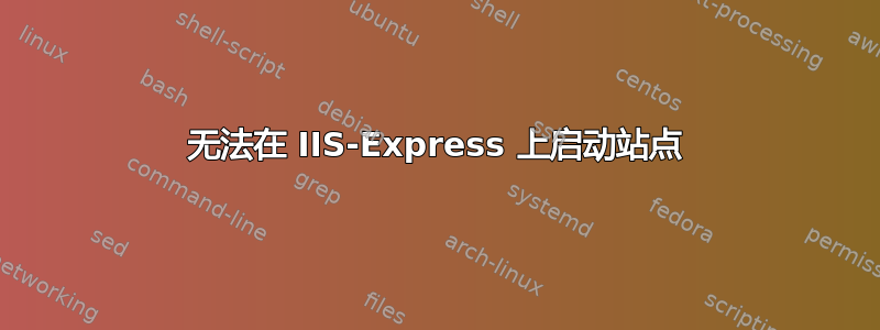 无法在 IIS-Express 上启动站点