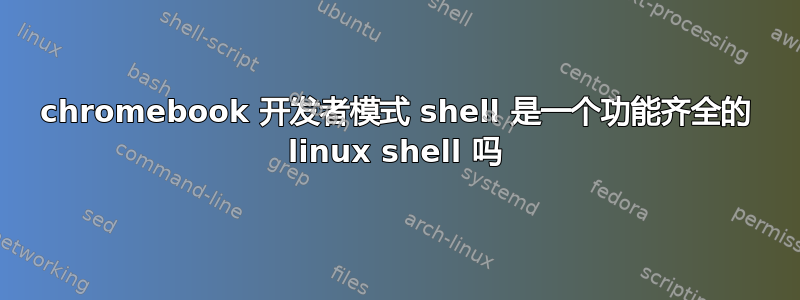 chromebook 开发者模式 shell 是一个功能齐全的 linux shell 吗